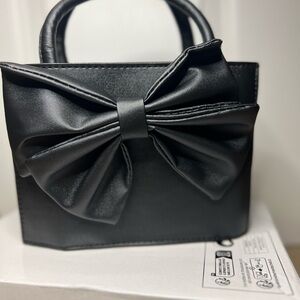 Chic Black Bow Handbag